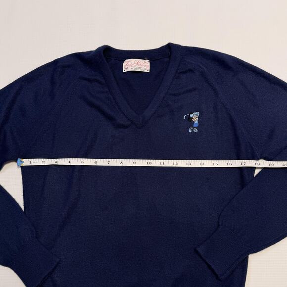 Vintage Lady Pickering Sweater Womens Medium V-Neck Golf Embroidered Made USA - Picture 7 of 8